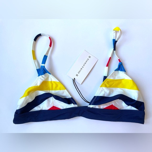 SOLID & STRIPED Morgan Bikini Multi-Colored Stripe Medium, NEW! - Picture 5 of 11